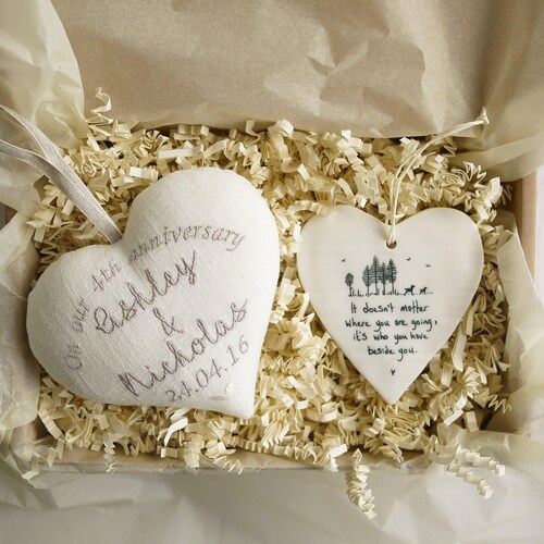 Linen Anniversary Gifts Personalised 4th Wedding Anniversary Etsy UK