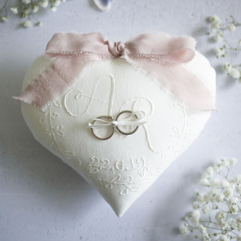 Ring Pillows Flower Baskets Home Furniture Diy White Rose
