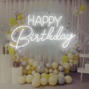 Custom Neon Birthday Signs, Aesthetic Birthday Decor, LED Birthday Signs, Birthday Neon Signs, Number Birthday Neon Signs, Neon Decor Sign