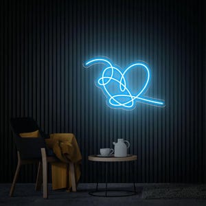 Love Yourself Neon Sign, Heart Neon Sign Above Bed Sign, Kpop Home Decoration, Kpop Wall Art, Romantic Gift, Teen Kpop Gifts, Gift for her