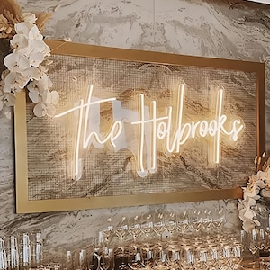 Custom Wedding Neon Sign | Family Last Name Neon Sign | LED Wedding Sign | Neon Bedroom Sign | Wedding Decorations for Reception | Led Light