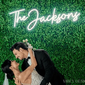 Custom Wedding Neon Sign, LED Acrylic Wedding Sign, Battery Operated Upgrade Available, Last Name Sign, Wall Decor, Personalized Neon Gifts
