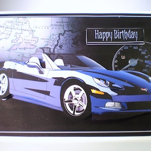 Carte D Anniversaire Anniversaire Voiture De Sport Rouge Etsy