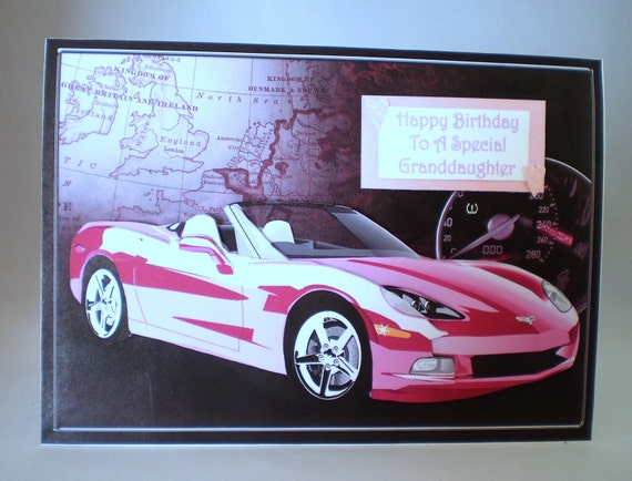 Carte D Anniversaire Voiture De Sport Rose A La Main Etsy Carte D Anniversaire Voiture De Sport Rose A La Main Etsy
