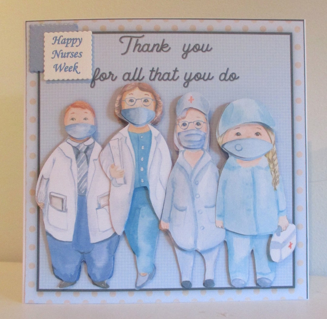 Nurses Week, Thank You Greeting Card, Hospital Staff,personalise - Etsy