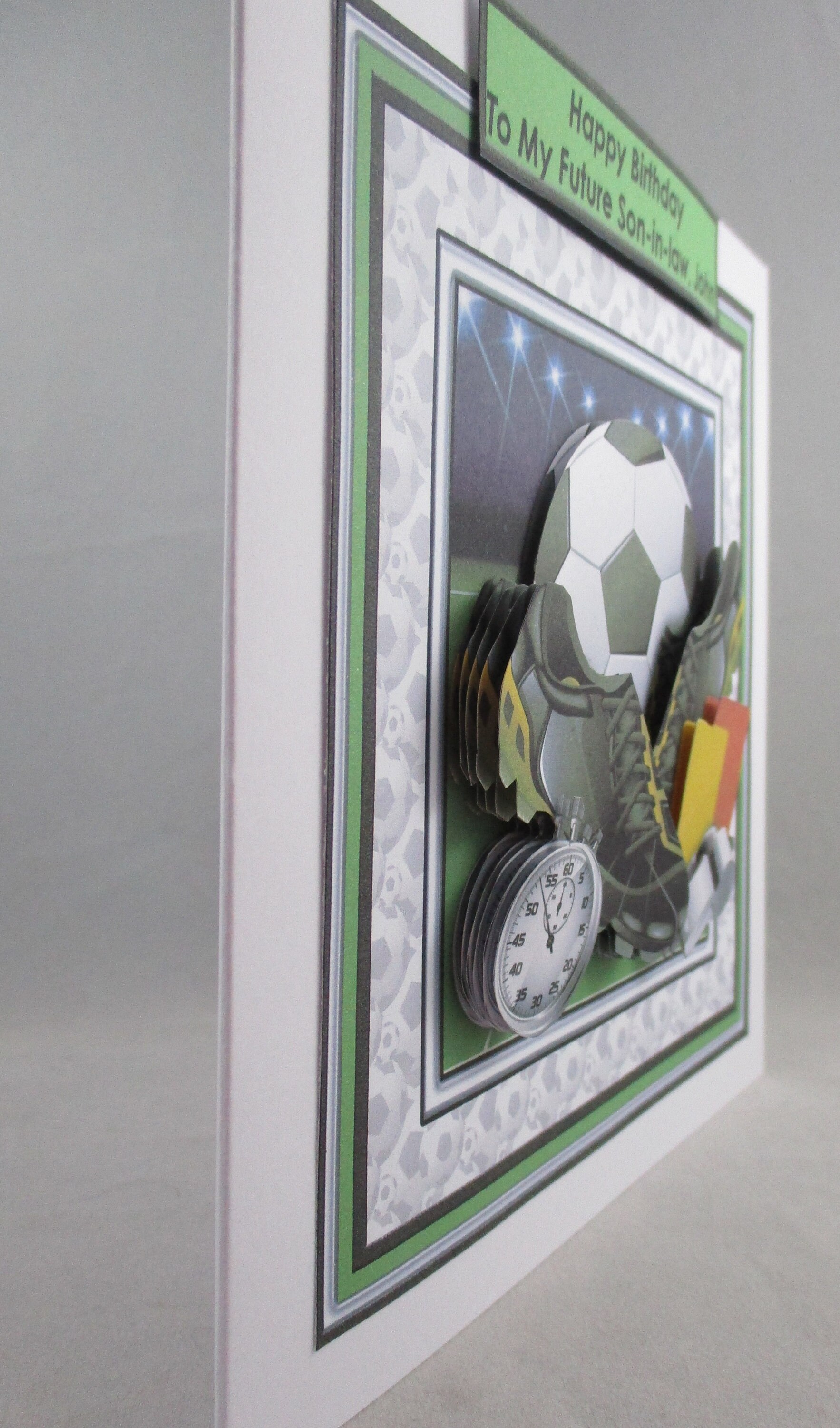 Handmade 3D, Decoupage Rugby Birthday Greetings Card, Boots, Whistle ...
