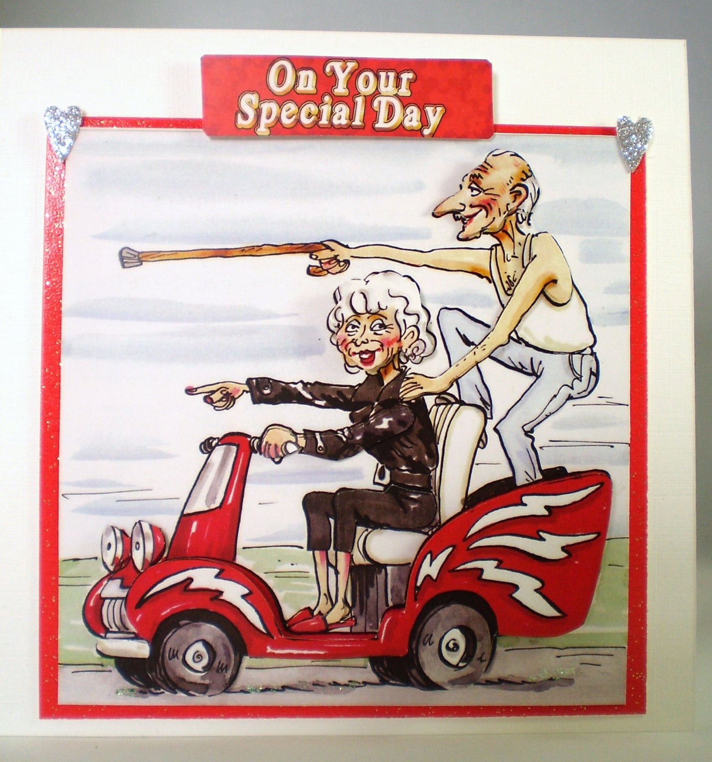 Handmade Humorous Anniversary Card Mobility Scooter3d Etsy UK