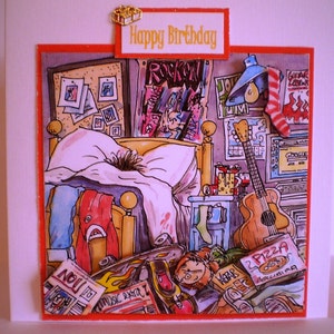 Carte d'anniversaire humoristique pour adolescent, 3d, fait main, à personnaliser