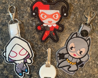 Key Fob - Super Heroine / Super Villian