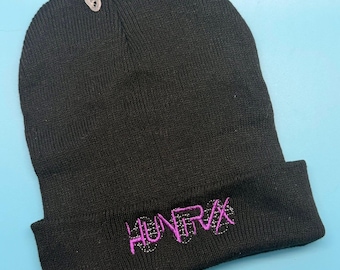 K-Pop Beanies: Saja + Huntrix Logo