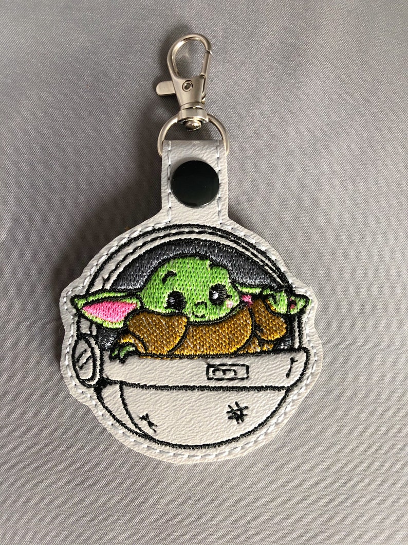 Key Fob Mandalorian & Green Baby Inspired Keychain Etsy