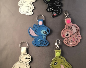 Key Fob - Snoot Boop - Green Baby, Blue Monster, Night Dragon, White Dragon, Fluffy Marshmallow Robot Inspired Keychains