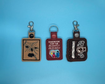 Key Fob - Famous Books - Necronomicon, Handbook, Booooook