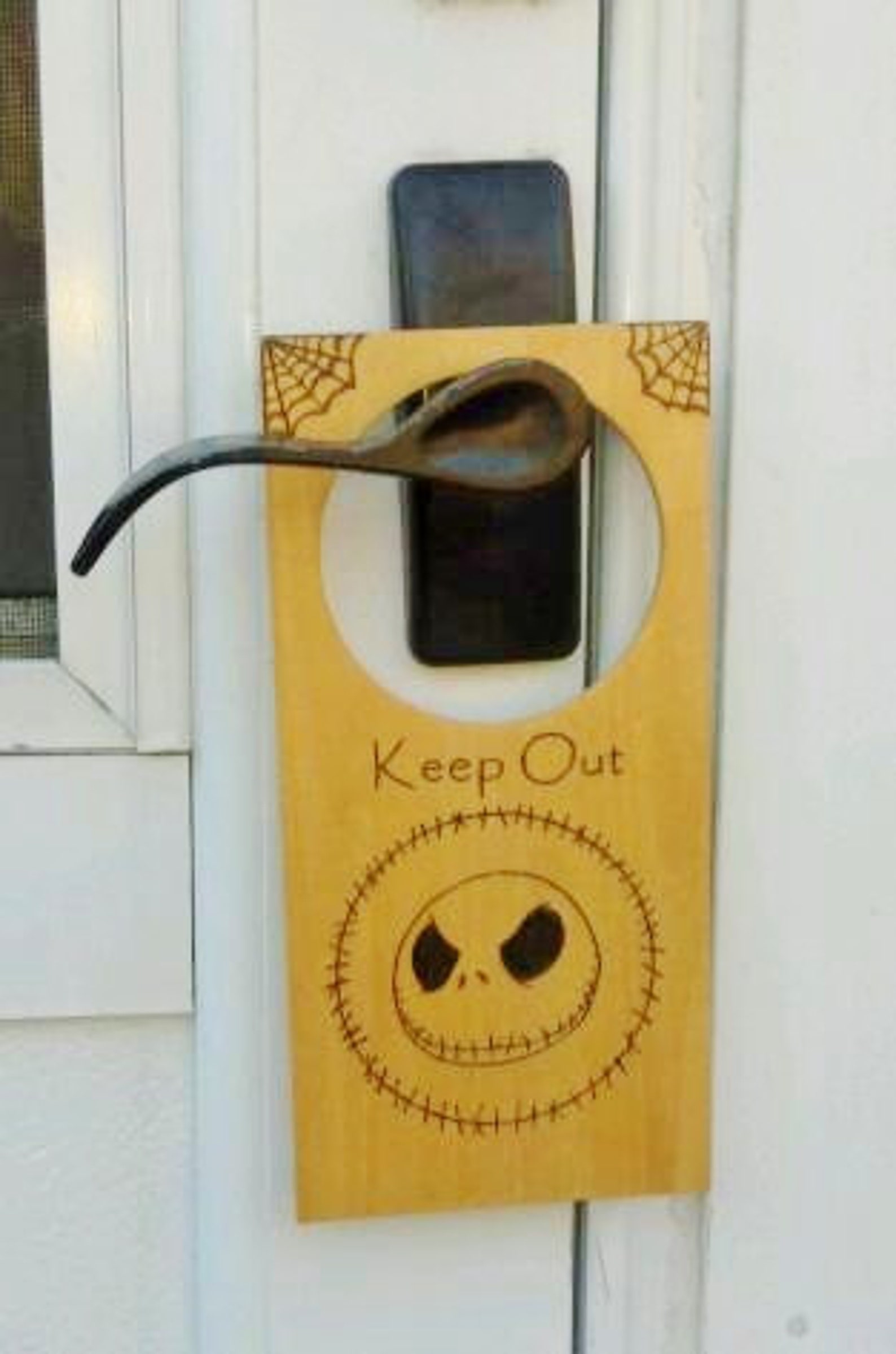 Jack Skellington Door Hanger // Sign // Keep Out // Etsy