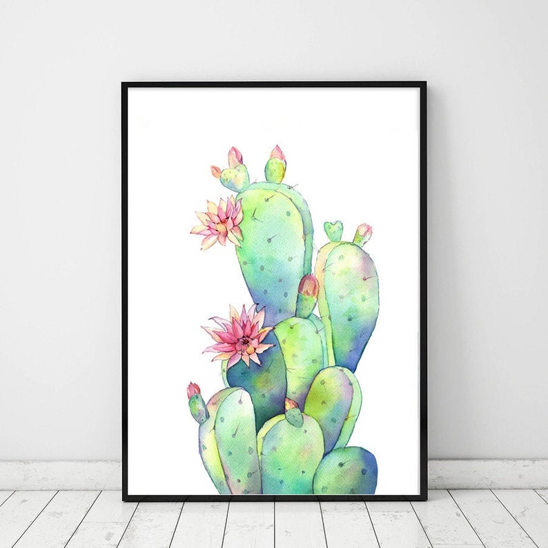 Cactus Wall Art Decor Succulent Print Cactus Poster Etsy Canada