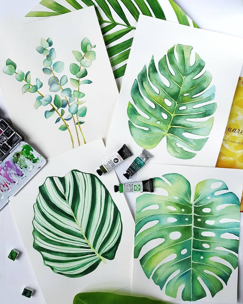 Monstera Print Monstera Leaf Print Botanical Plant Wall