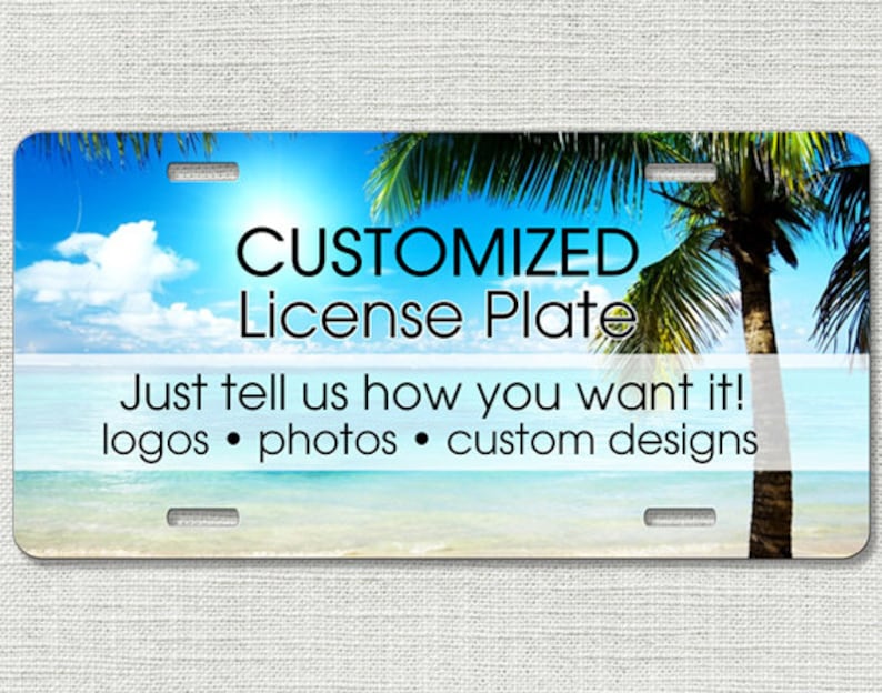 Custom License Plate Car Tag, Personalized License Plate 90001 画像 1