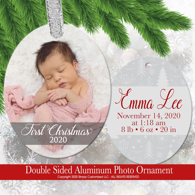 Baby Gifts Personalized Babys First Christmas Ornament Etsy