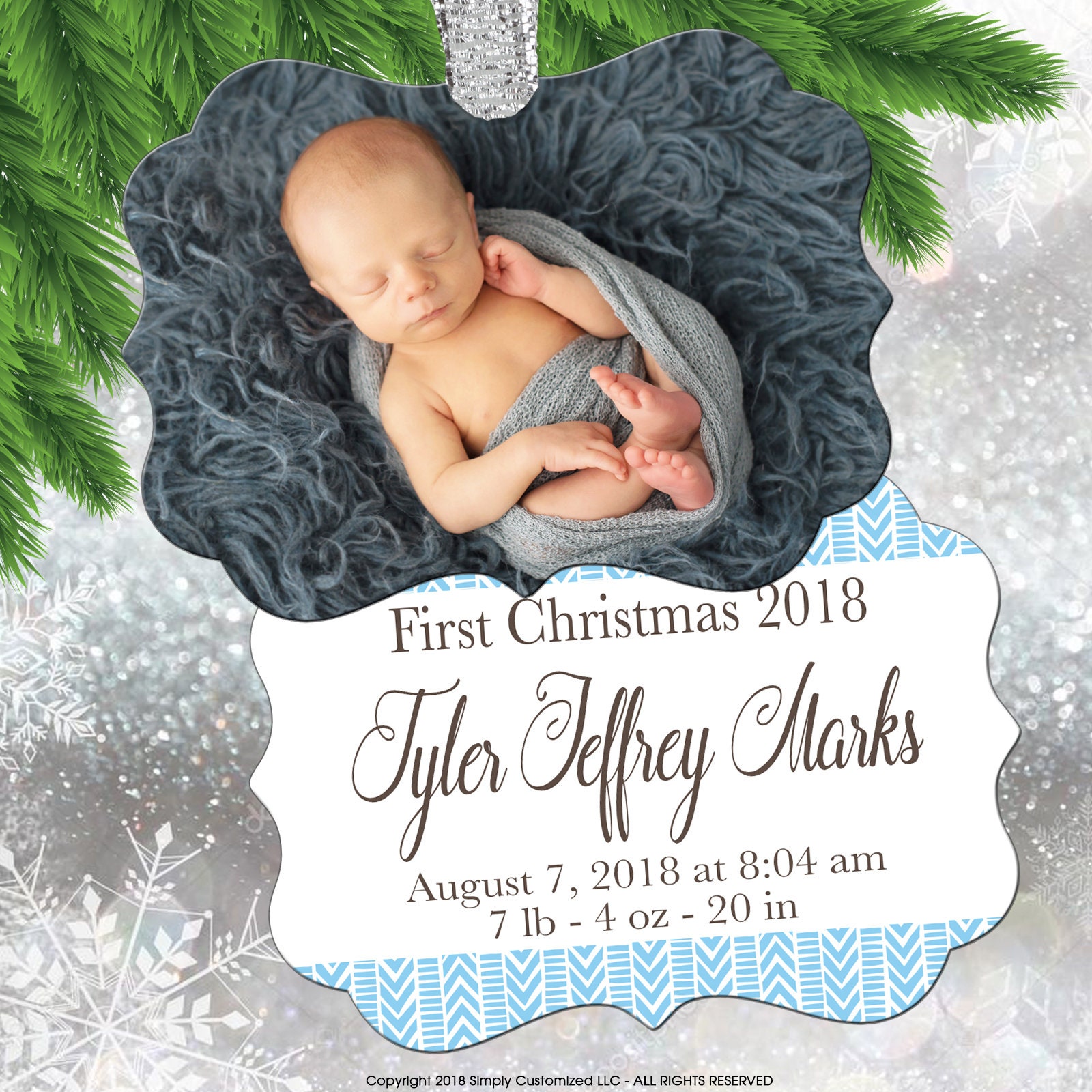 Personalized Baby Gift Babys First Christmas Ornament Baby | Etsy