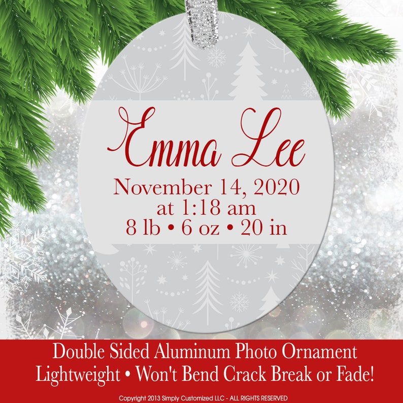 Baby Gifts Personalized Babys First Christmas Ornament Etsy