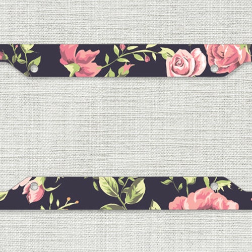 Monogrammed Car Tag Monogram License Plate Frame Floral Etsy