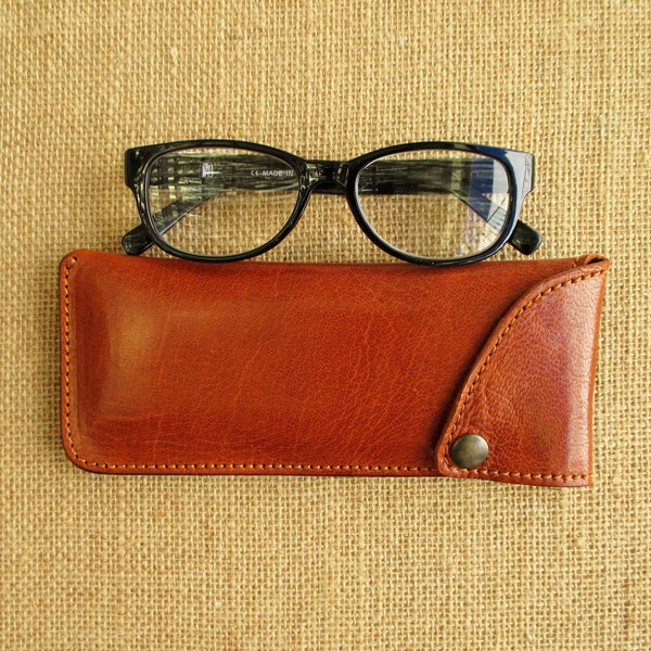 Étui à lunettes en cuir, pochette pour lunettes de soleil et lunettes de lecture, porte-lunettes, housse faite à la main