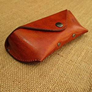 Leather sunglasses case, sunglass and reading glasses case,handmade cover