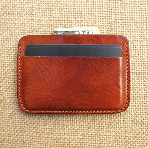 Leather credit card holder, handmade minimalist wallet, thin wallet, slim wallet