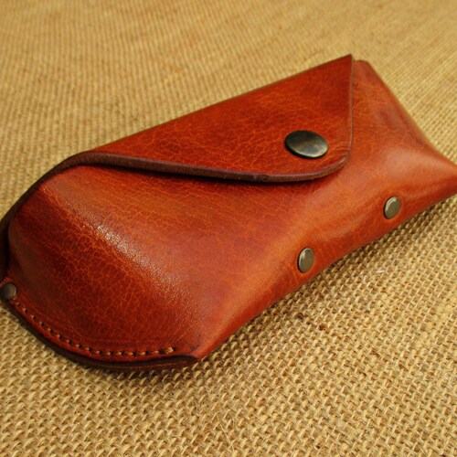 Leather Sunglasses Case Sunglass and Reading Glasses Etsy