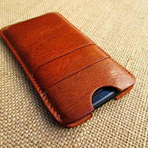 Leather iPhone case, handmade sleeve, cover