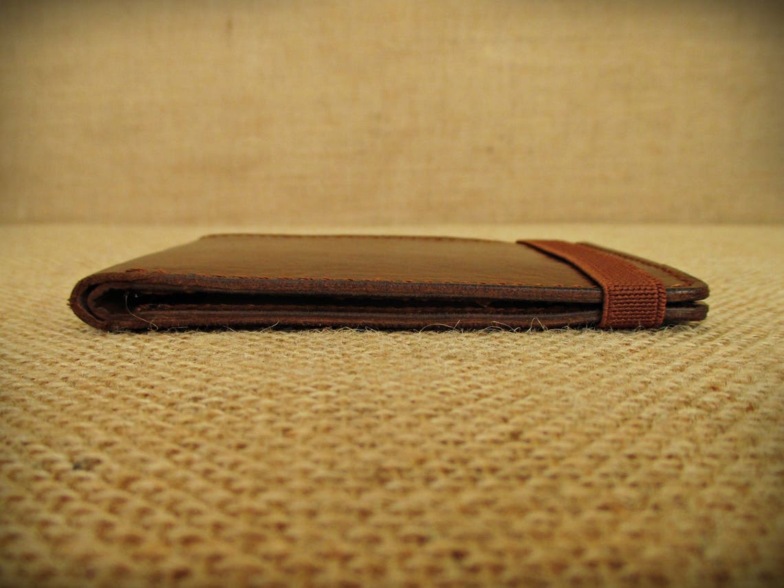 Leather Bifold Wallet Handmade Minimalist Wallet Thin - Etsy