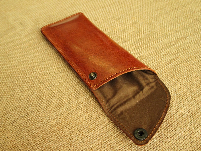 Leather glasses case, sunglass and reading glasses sleeve, eyewear holder, handmade cover image 4