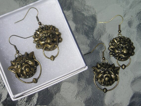 Labyrinth Fan Made Door Knocker Earrings Etsy