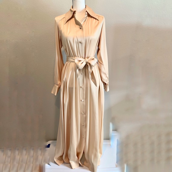 Vintage holiday Hollywood maxi dress gold metallic