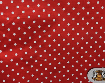 Red Background With White Polka Dot Fabric Etsy