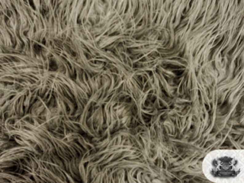 Faux Fur Long Pile Mongolian Pewter Gray Fabric 60 Wide Sold by the yard