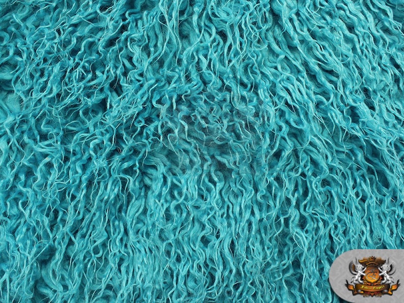 64/"W Sold By the yard Faux Fur Long Pile MONGOLIAN SHEEP CHOCOLATE Fabric