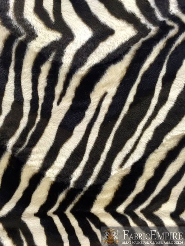 Zebra Beige Velboa Animal Print Fabric Sold by the Yard | Etsy