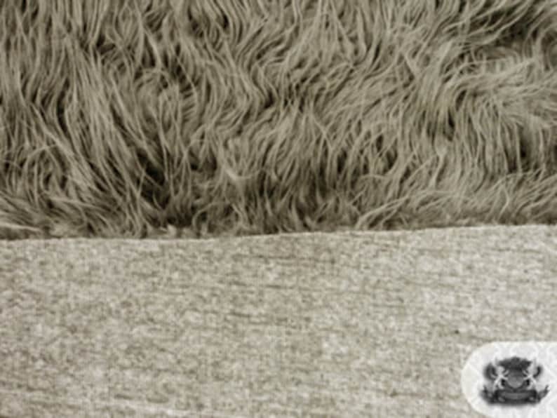 Faux Fur Long Pile Mongolian Pewter Gray Fabric 60 Wide Sold by the yard