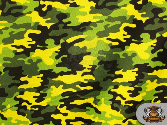 VELBOA FABRIC GREEN ARMY CAMOUFLAGE FAUX FUR 60/"x36/"