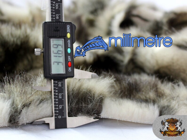 Faux Fur Long Pile Wild Rabbit Black Ivory Fabric 60 Wide Sold by the Yard