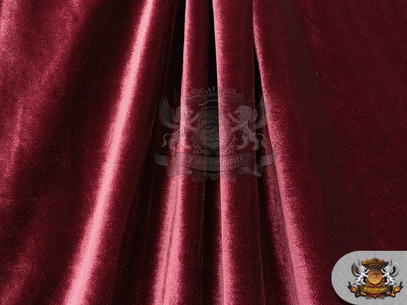 Stretch Velvet Fabric 16 WINE 58 Wide Sold by the yard