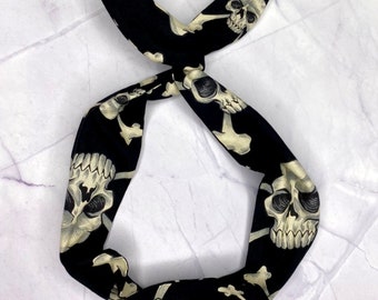 WIRED Headband Skulls wire Head Wrap bow hair Scarf