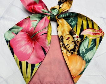 Pinup Girls Hair wrap cabeza bufanda Hawaiian tropical Rockabilly Head Scarf Wrap Retro