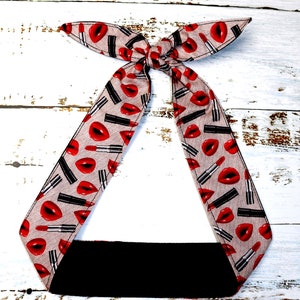Headband make-up lips lipstick Head Wrap Scarf hair dolly bow Bandana