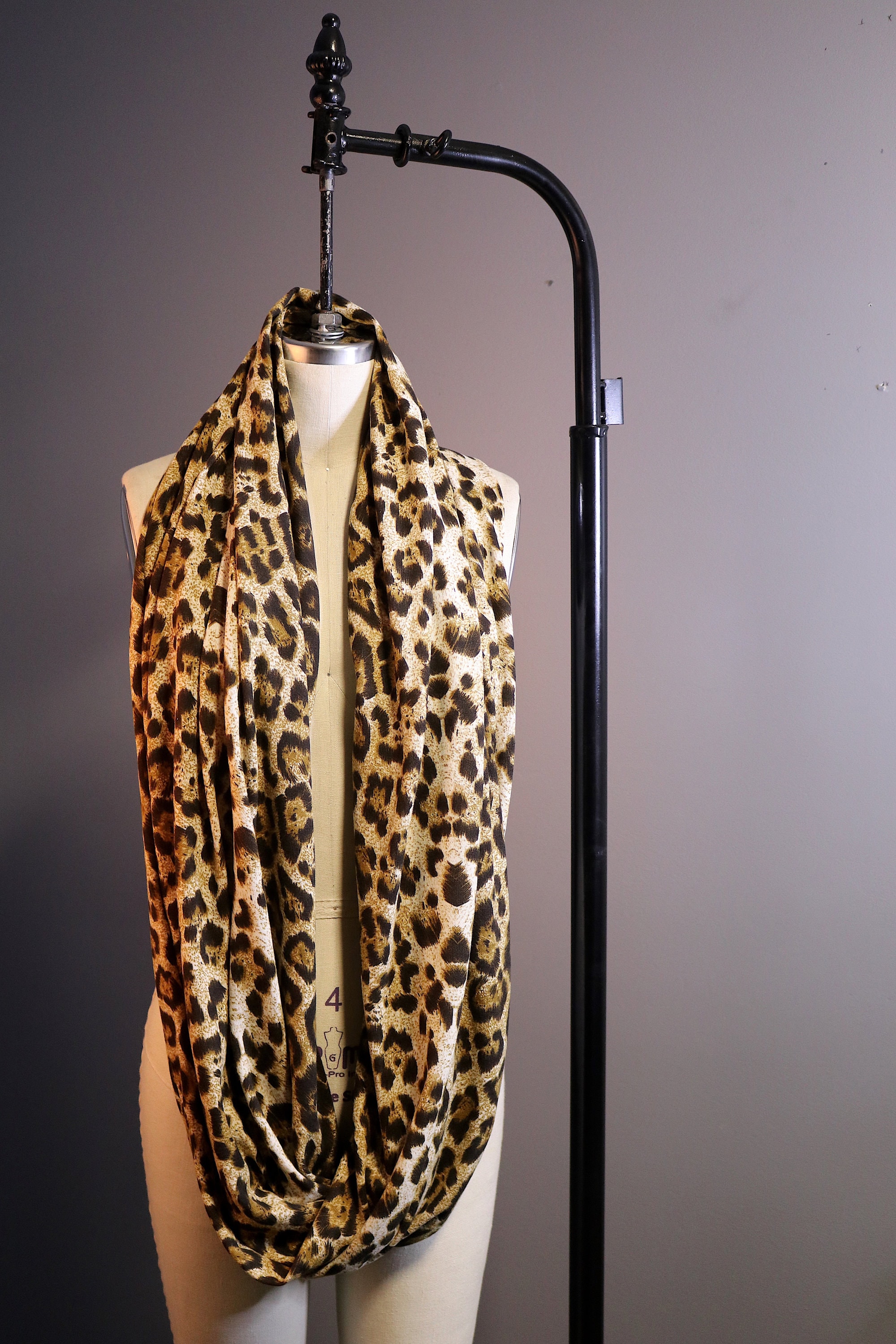 Infinity Scarf Wrap Leopard Cheetah Animal Print Knit Loop Scarf