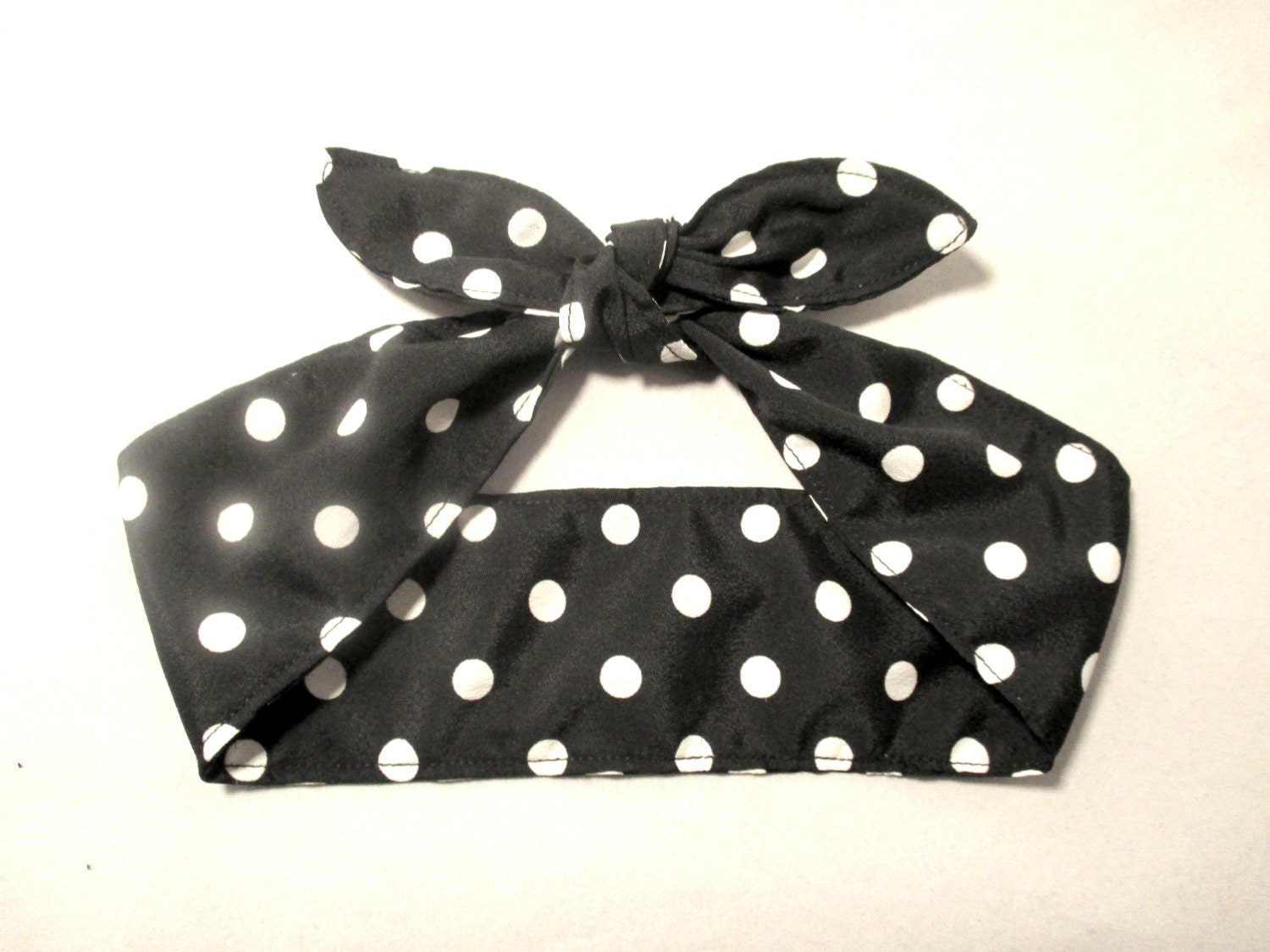 White Polka dot Pinup Dolly Bow headband Rockabilly dots Hair Fashion Retro Rosie Wrap Head Band Vintage Inspired Red