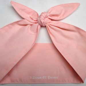 Brede hoofdsjaal Effen ROZE Rockabilly Vintage Retro hoofddoek Wrap Tie Bandana geknoopte hoofdband