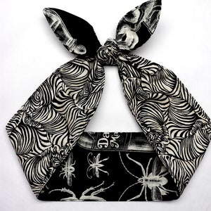 Headband Black Magic Moth Skull Spider Goth Halloween Rockabilly Head Wrap Scarf occult
