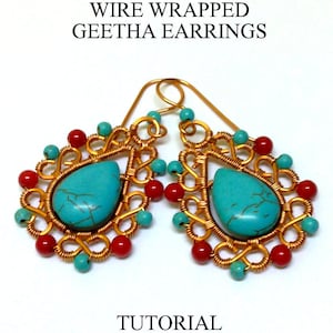 Wire Wrapped Geetha Earrings Tutorial